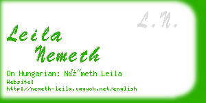 leila nemeth business card